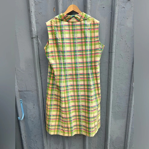 Vintage Arkin Collection plaid sleeveless  dress, size 20 (modern L/XL) - Picture 4 of 11